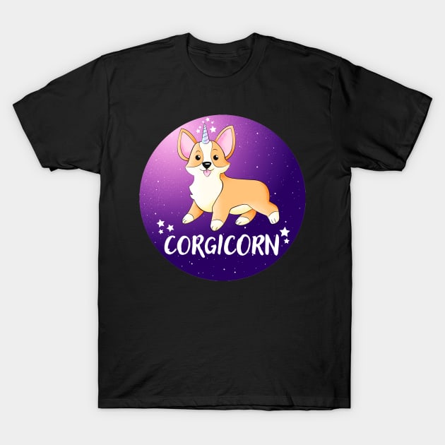 Corgicorn Cute Corgi Lover Quote Artwork T-Shirt by Squeak Art